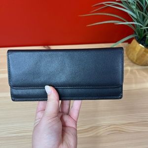 ROYCE New York Leather RFID Blocking Clutch Wallet, Leather Black Wallet